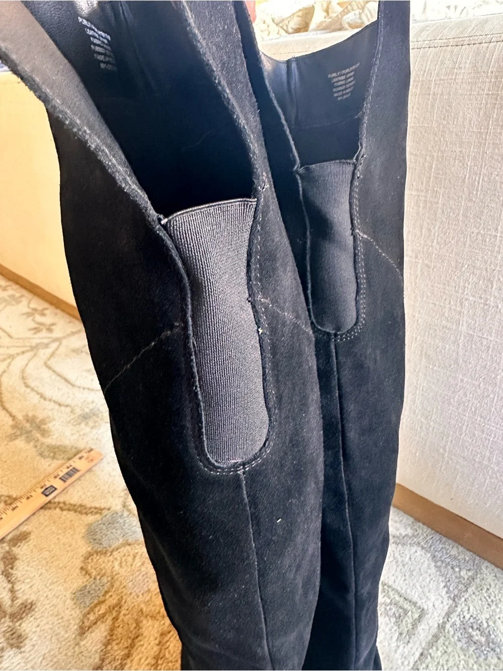 Steve Madden Black Suede Over the Knee OTK Boots Size 9 Leather